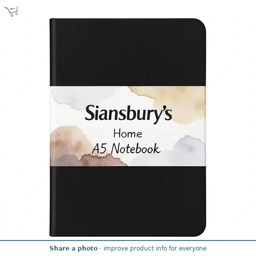 Sainsbury's Home Black Matte A5 Notebook