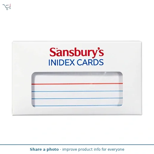 Sainsbury's Home Index Cards