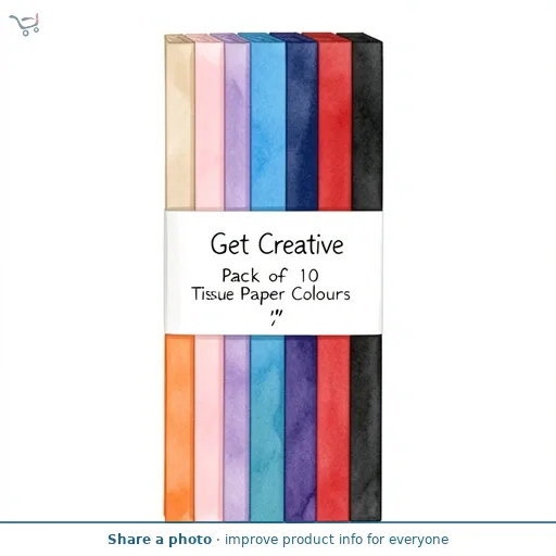 Get Creative Pack of 10 Tissue Paper Colours