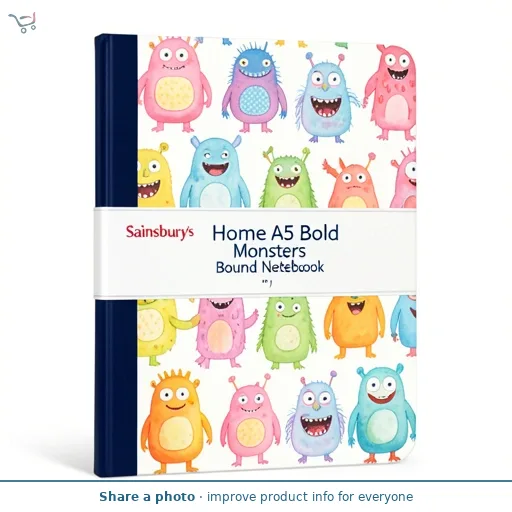 Sainsbury's Home A5 Bold Monsters Bound Notebook
