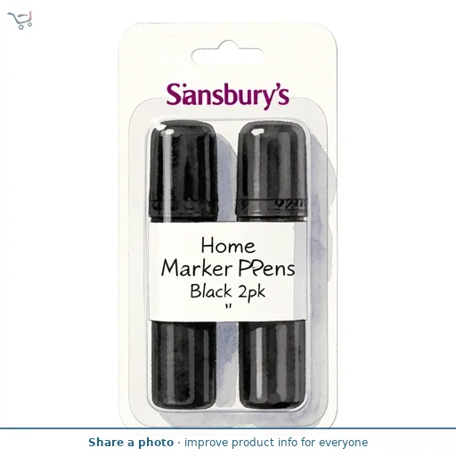 Sainsbury's Home Marker Pens Black 2pk
