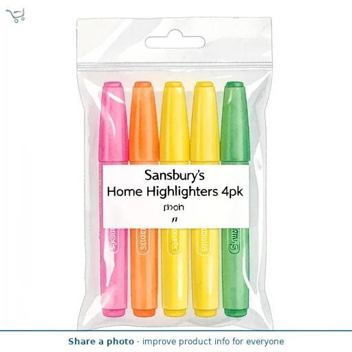 Sainsbury's Home Highlighters 4pk