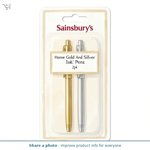 Sainsbury's Home Gold And Silver Ink Pens 2pk