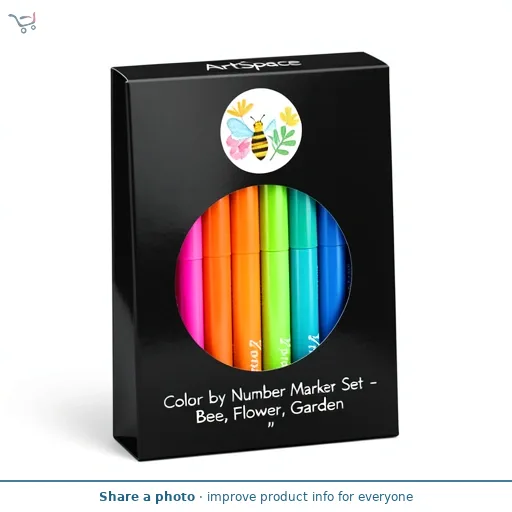 ArtSpace Colour by Number Marker Set - Bee, Flower, Garden