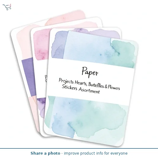 Paper Projects Hearts, Butteflies & Flowers Stickers Assortment