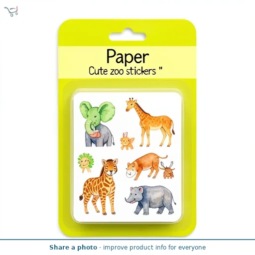Paper Projects Cute zoo stickers
