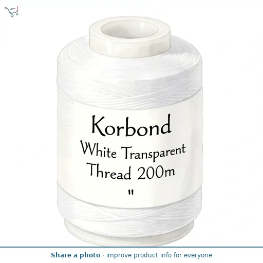 Korbond White Transparent Thread 200m