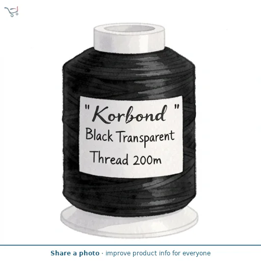 Korbond Black Transparent Thread 200m