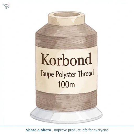 Korbond Taupe Polyester Thread 100m