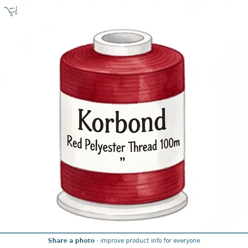 Korbond Red Polyester Thread 100m
