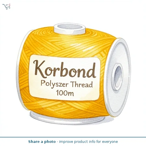 Korbond MustardYellow Polyester Thread 100m