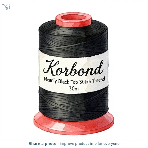 Korbond Nearly Black Top Stitch Thread 30m