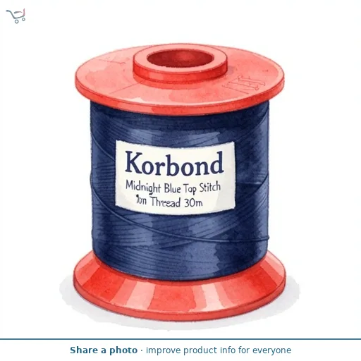 Korbond Midnight Blue Top Stitch Thread 30m