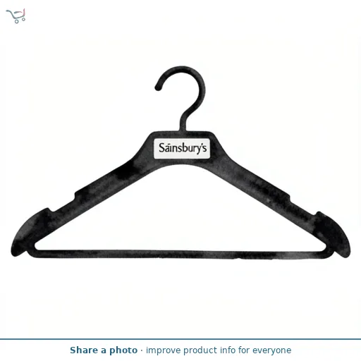 Sainsbury's Home Essentials Pack of 5 Plastic Hangers - Black