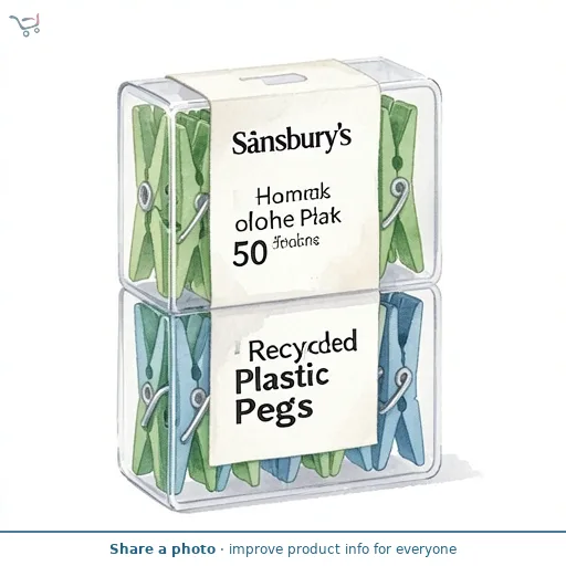 Sainsbury's Home Pack of 50 Recycled Plastic Pegs