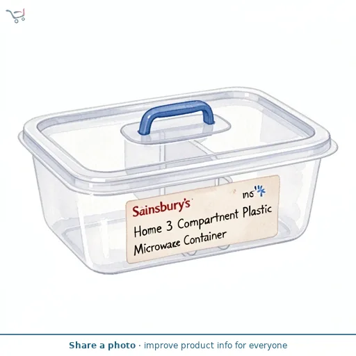 Sainsbury's Home 3 Compartment Plastic Microwave Container