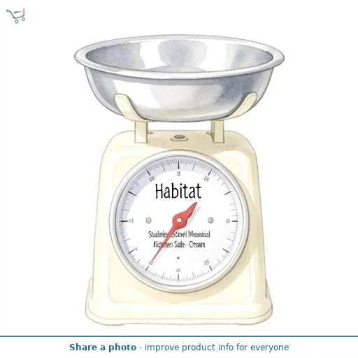 Habitat Stainless Steel Mechanical Kitchen Scale - Cream