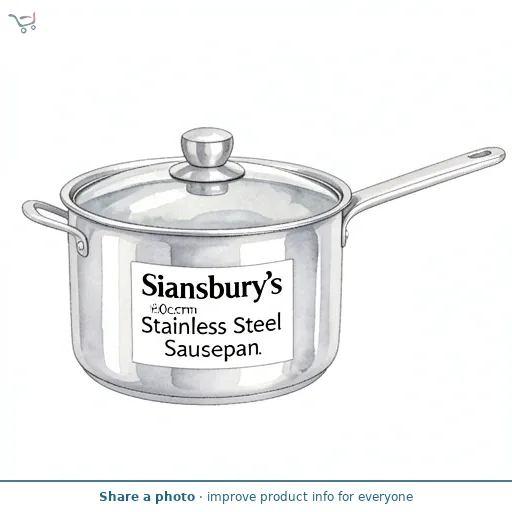 Sainsbury's Home 20cm Stainless Steel Saucepan