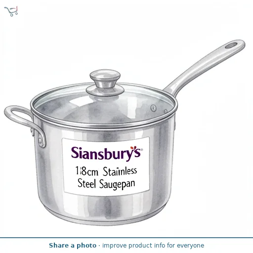 Sainsbury's Home 18cm Stainless Steel Saucepan