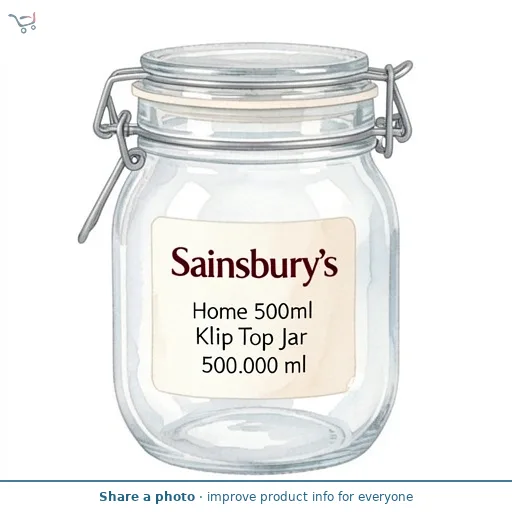 Sainsbury's Home 500ml Klip Top Jar