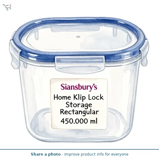 Sainsbury's Home Klip Lock Storage Rectangular 450ml