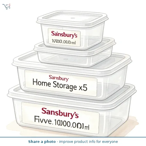 Sainsbury's Home Storage x5 1L
