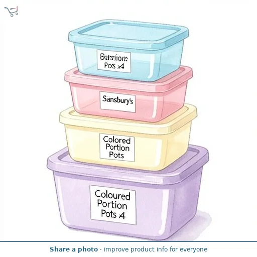 Sainsbury's Coloured Portion Pots x4