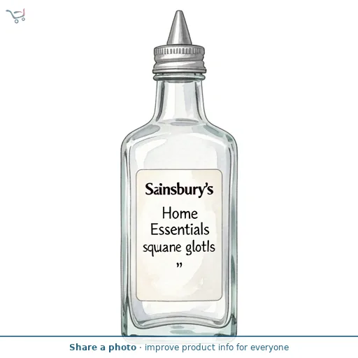 Sainsbury's Home Essentials square glass vinegar bottle