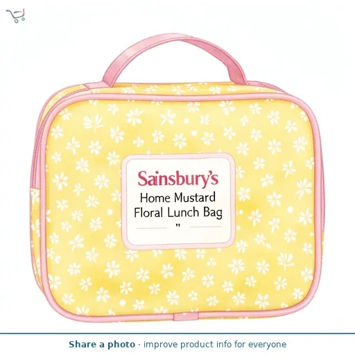 Sainsbury's Home Mustard Floral Lunch Bag