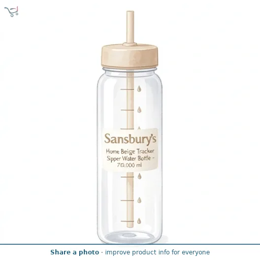 Sainsbury's Home Beige Tracker Sipper Water Bottle - 700ml