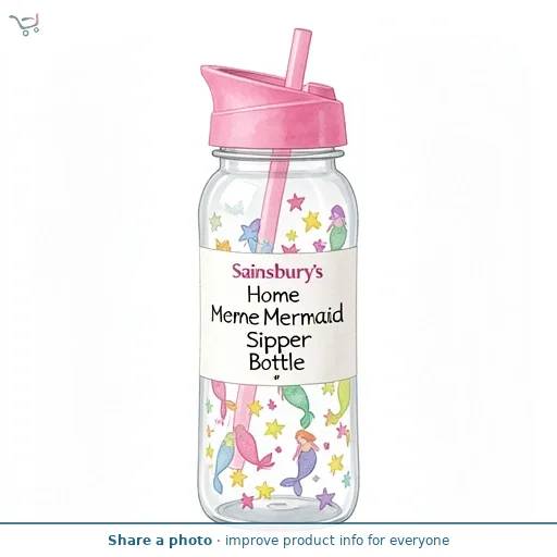 Sainsbury's Home Mermaid Sipper Bottle
