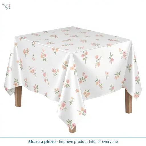 Sainbsury's Home Bee Floral Wipe Clean Table Cloth - Cream