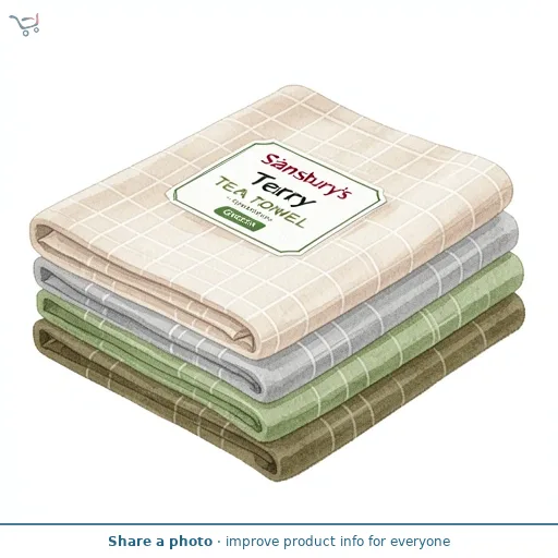 Sainsbury's Home Pack of 5 Terry Tea Towel - Green