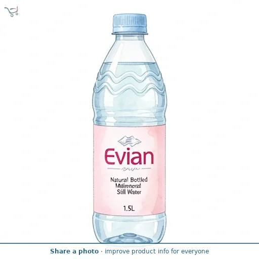 Evian Natural Bottled Mineral Still Water 1.5L