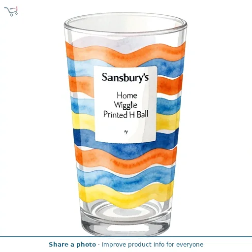 Sainsbury's Home Wiggle Printed Hi Ball