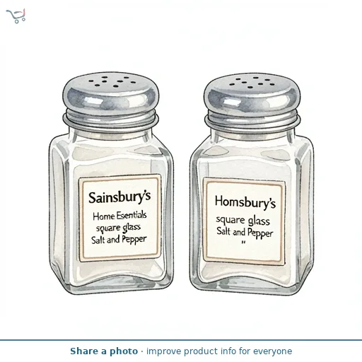 Sainsbury's Home Essentials square glass Salt and Pepper