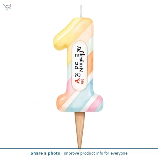 Sainsbury's Home Printed Number Candle Age 1