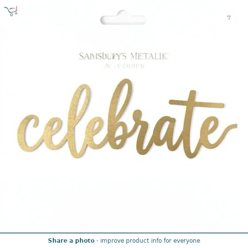 Sainsbury's Home Celebrate Metallic Acrylic Cake Topper