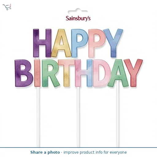 Sainsbury's Home Celebrate Metallic Acrylic Cake Topper