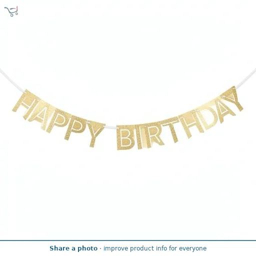 Sainsbury's Home Happy Birthday Bunting Gold