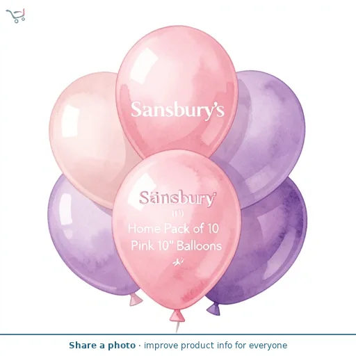 Sainsbury's Home Pack of 10 Pink 10" Balloons