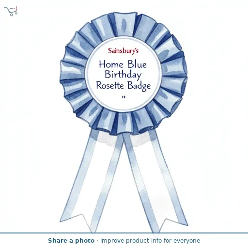 Sainsbury's Home Blue Birthday Rosette Badge