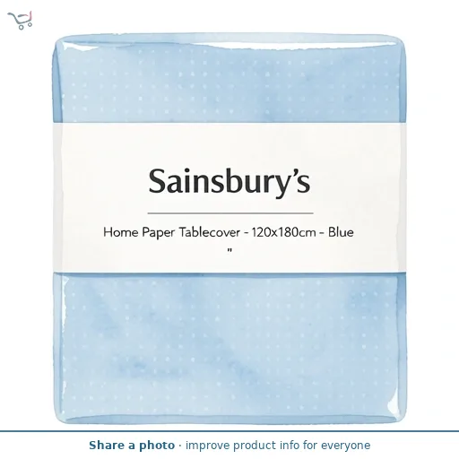 Sainsbury's Home Paper Tablecover - 120x180cm - Blue