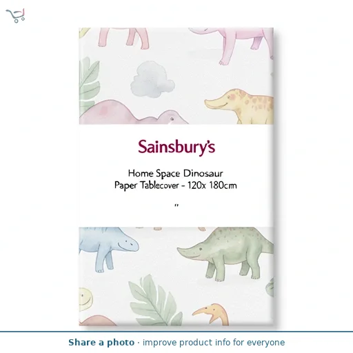 Sainsbury's Home Space Dinosaur Paper Tablecover - 120x 180cm