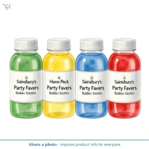 Sainsbury's Home Pack of 4 Party Favours Bubbles Solution