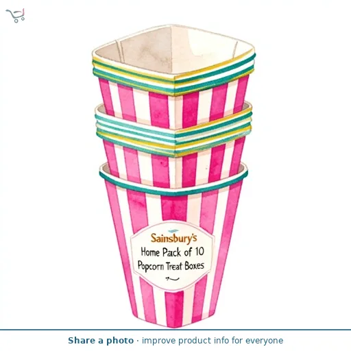 Sainsbury's Home Pack of 10 Popcorn Treat Boxes
