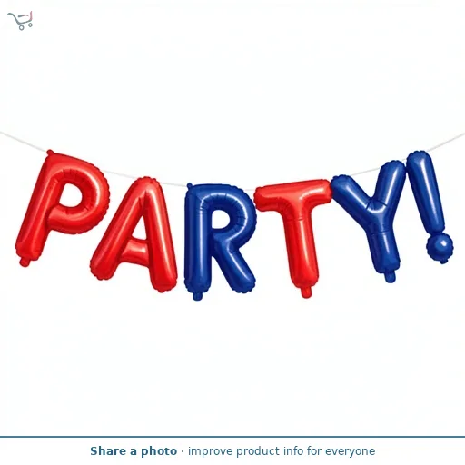 Habitat Party Foil Balloon Banner Red/Blue