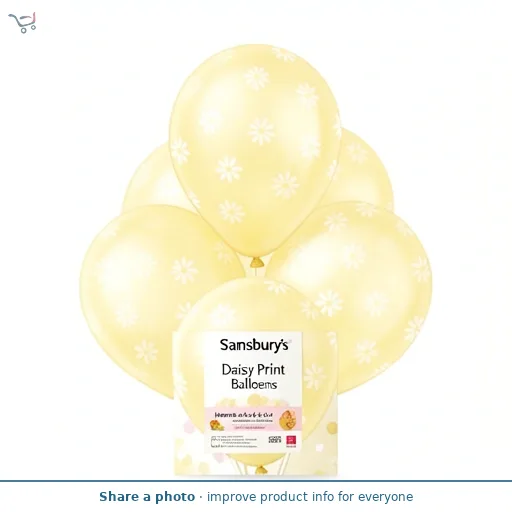 Sainsbury's Home Pack of 6 Daisy Print Balloons