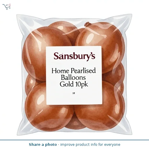 Sainsbury's Home Pearlised Balloons Gold 10pk
