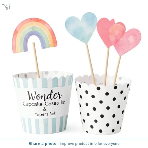 Wonder Cupcake Cases & Toppers Set